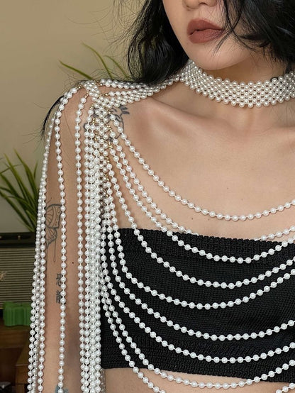 Chic Pearl Body Chain - My Store